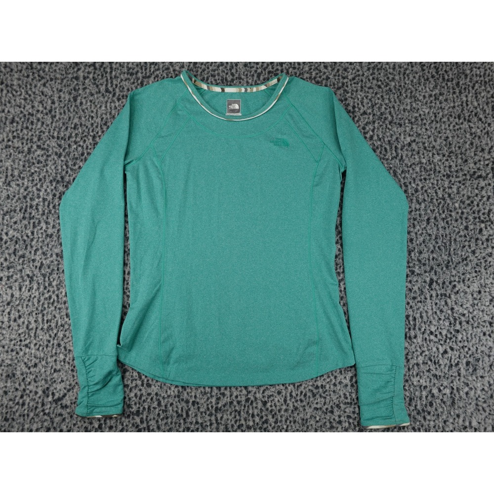 The North Face Active Top Womens Medium Teal Heather Long Sleeve Thumbhole M